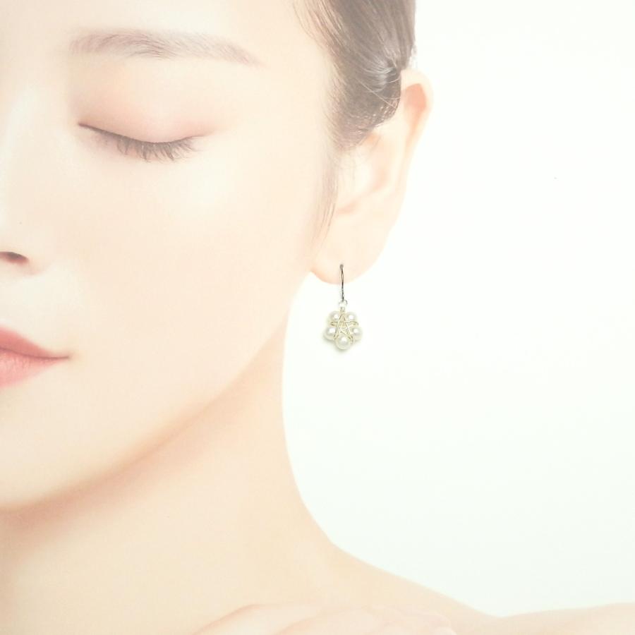 メール便 ピアス イヤリング ペンタゴンスターフラワー パール お花パール フックピアス 淡水真珠 淡水パール レディース プチプラ ステンレスピアス |  | 02
