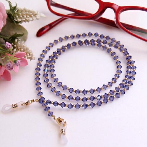 クロネコ便 ギフトケース付きネックレスになる メガネチェーン キラキラ スワロフスキー 贅沢2WAY 眼鏡チェーン 母の日 父の日 敬老の日 マスクチェーン |  | 02