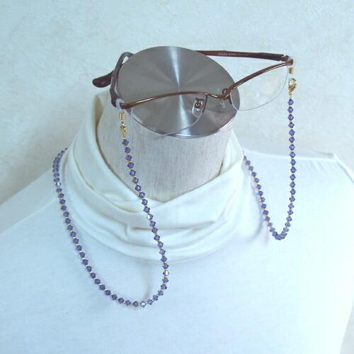 ギフトケース入り ネックレスになる メガネチェーン キラキラ スワロフスキー 贅沢2WAY 眼鏡チェーン 母の日 父の日 敬老の日 風水カラー マスクチェーン |  | 03