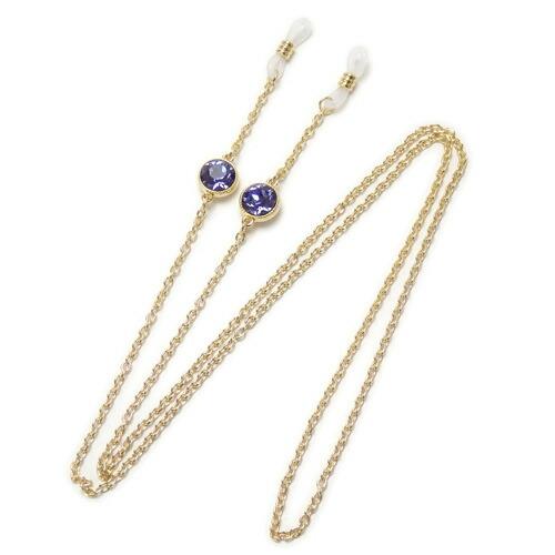 メール便 メガネチェーン 大粒ビジュー ラウンド スワロフスキー 金色 ゴールドカラー マスクチェーン シトラスグリーン 父の日 ギフトに プレゼントに |  | 05