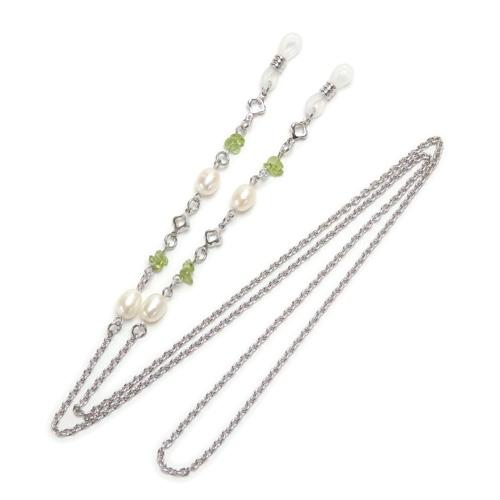 メール便 メガネチェーン 天然石 ＆ 淡水真珠 淡水パール 天然石 アメジスト ペリドット さざれ 眼鏡チェーン 風水 マスクチェーン マスク紐 マスクストラップ |  | 03