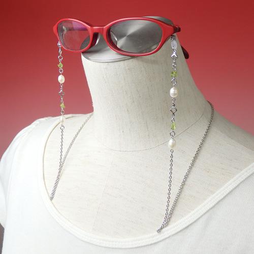 メール便 メガネチェーン 天然石 ＆ 淡水真珠 淡水パール 天然石 アメジスト ペリドット さざれ 眼鏡チェーン 風水 マスクチェーン マスク紐 マスクストラップ |  | 04