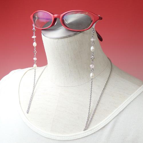 メール便 メガネチェーン 天然石 ＆ 淡水真珠 淡水パール 天然石 アメジスト ペリドット さざれ 眼鏡チェーン 風水 マスクチェーン マスク紐 マスクストラップ |  | 06