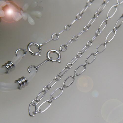 メール便 メガネチェーン 飾りフィガロ シルバーチェーン 銀 ネックレスにもなる 2WAY 母の日 ギフトに プレゼントに silver_s |  | 01