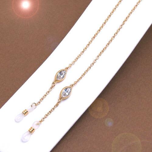 メール便 大粒ビジュースワロ メガネチェーン マーキス クリスタル スワロフスキー 眼鏡チェーン ハロウィン ギフトに プレゼントに シトラスグリーン |  | 02