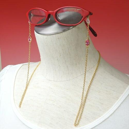 メール便 大粒ビジュースワロ メガネチェーン マーキス クリスタル スワロフスキー 眼鏡チェーン ハロウィン ギフトに プレゼントに シトラスグリーン |  | 08