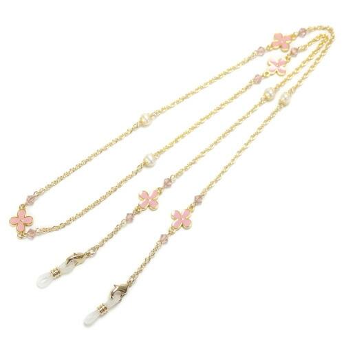 メール便 ネックレスになる メガネチェーン フラワーパール スワロフスキー 淡水パール 眼鏡チェーン 真珠 マスクチェーン バレンタイン ギフトに プレゼントに |  | 10