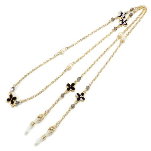 メール便 ネックレスになる メガネチェーン フラワーパール スワロフスキー 淡水パール 眼鏡チェーン 真珠 マスクチェーン バレンタイン ギフトに プレゼントに |  | 06