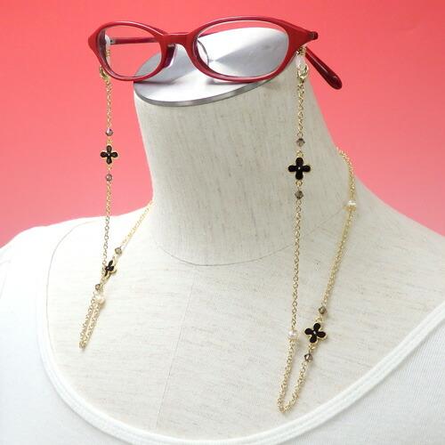 メール便 ネックレスになる メガネチェーン フラワーパール スワロフスキー 淡水パール 眼鏡チェーン 真珠 マスクチェーン バレンタイン ギフトに プレゼントに |  | 07