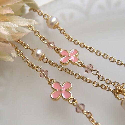 ギフトケース付き ネックレスになる メガネチェーン フラワーパール スワロフスキー 淡水パール ネックレス グラスコード 真珠 マスクチェーン |  | 04