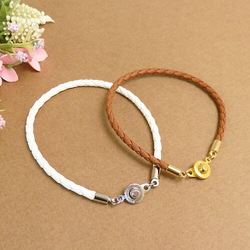 メール便 ブレスレット 四つ編み レザー調 エコレザー 合皮コード シンプル メンズ レディース 男性用 女性用 ユニセックス 軽量 長さが選べる |  | 01