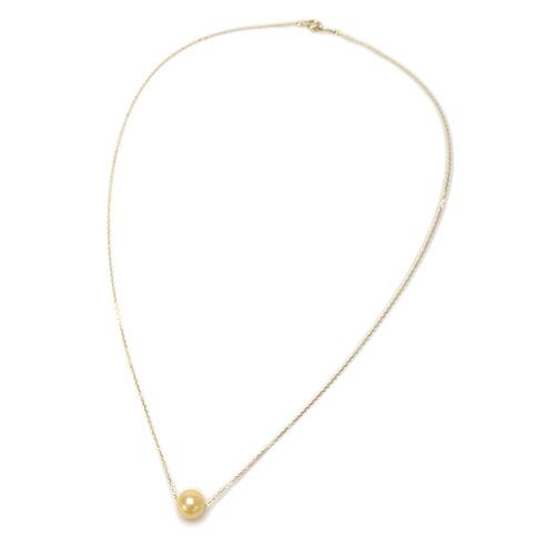 ネックレス 南洋 ゴールデンバロックパール K10 南洋真珠 10金 ゴールドネックレス 8.5〜9.0mm シンプル ゴールデン スルーネックレス |  | 03