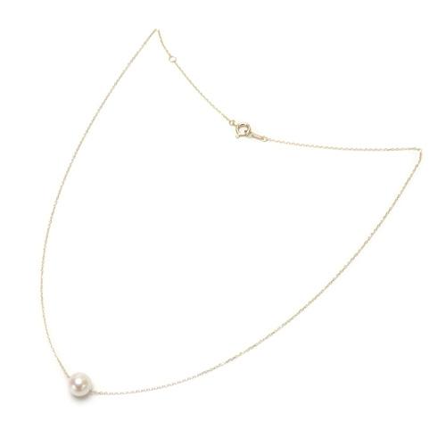 ケース入り あこや本真珠 K10 スルーネックレス 7.5〜8.0mm パール 10金 ゴールドネックレス シンプル アコヤ真珠 バレンタイン ギフトに プレゼントに |  | 02