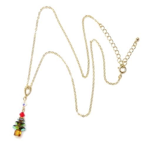 ネックレス クリスマスツリー スワロフスキービーズ エレメント ペンダント レディース Xmas プレゼント ギフト クリスマス ギフトに プレゼントに |  | 02