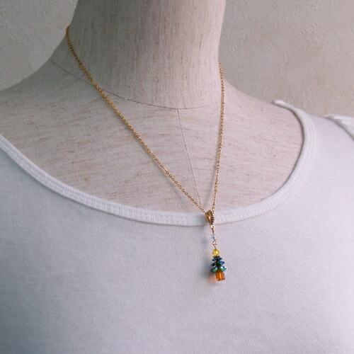 ネックレス クリスマスツリー スワロフスキービーズ エレメント ペンダント レディース Xmas プレゼント ギフト クリスマス ギフトに プレゼントに |  | 05