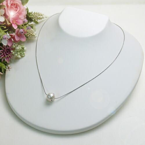 ギフトケース入り キラパール スルーネックレス 大粒淡水真珠 スワロフスキー ペンダント 淡水パール ギフト商品 クリスマス ギフトに プレゼントに |  | 02