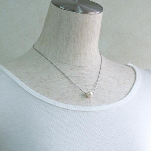 ギフトケース入り キラパール スルーネックレス 大粒淡水真珠 スワロフスキー ペンダント 淡水パール ギフト商品 クリスマス ギフトに プレゼントに |  | 03