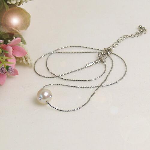 ギフトケース入り キラパール スルーネックレス 大粒淡水真珠 スワロフスキー ペンダント 淡水パール ギフト商品 クリスマス ギフトに プレゼントに |  | 04