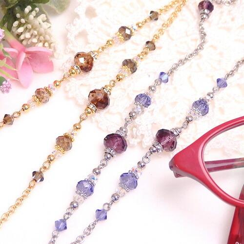 メール便 ネックレスになる メガネチェーン エレガント スワロフスキー ネックレス 眼鏡チェーン グラスコード マスクチェーン ギフトに プレゼントに |  | 01