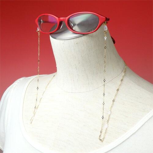 18金 メガネチェーン ひし形 スパークル ダイヤ型チェーン K18 ネックレスにもなる 2WAY 眼鏡チェーン ゴールド 母の日 父の日 敬老の日 プレゼント ギフト |  | 01