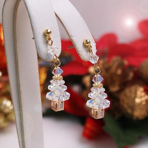 クリスマスツリー スワロフスキー ピアス イヤリング レディース チタンピアス プレゼント ギフト クリスマス ギフトに プレゼントに |  | 03