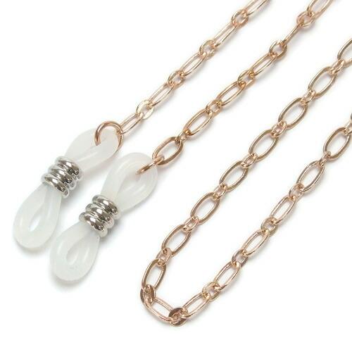 メール便 メガネチェーン フィガロ チェーン ゴールド色 シルバー色 ピンクゴールドカラー ガンメタ マスクチェーン バレンタイン ギフトに プレゼントに |  | 06