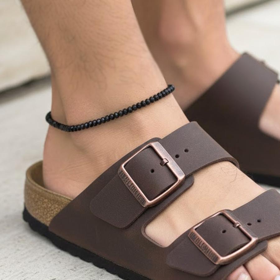 メール便 ブラックスピネル アンクレット 男性用 メンズ レディース ユニセックス 天然石 パワーストーン バレンタイン ギフトに プレゼントに |  | 03