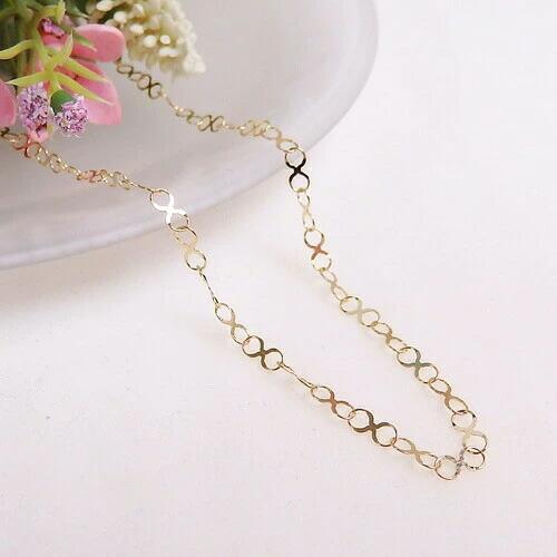 ブレスレット K10 ゴールド チェーン インフィニティエックス 10金 イエローゴールド ギフト バレンタイン ギフトに プレゼントに |  | 02