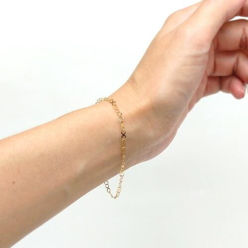 ブレスレット K10 ゴールド チェーン インフィニティエックス 10金 イエローゴールド ギフト ホワイトデー ギフトに プレゼントに 爆買 |  | 03