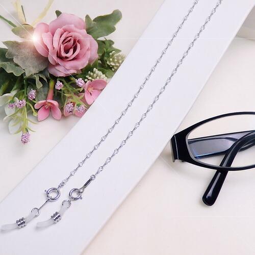 メール便 メガネチェーン 銀 ひょうたん型 シルバーチェーン 瓢箪 ネックレスにもなる 2WAY めがねチェーン 母 父 敬老の日 マスクチェーン silver_s |  | 01