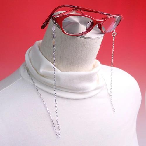 メール便 ギフトケース付き 銀 メガネチェーン ひょうたん型 シルバーチェーン ネックレスにもなる 2WAY めがねチェーン 母 父 敬老の日 silver_s |  | 01