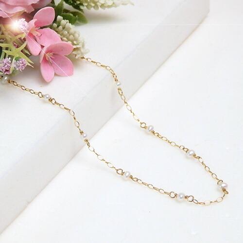 メガネチェーン 18金 淡水パール ステーション 真珠 3-3.5mm K18YG ネックレスになる 2WAY 眼鏡 ゴールド 母 父 敬老の日 マスクチェーン 爆買 |  | 02