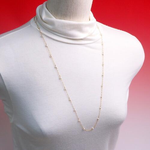 メガネチェーン 18金 淡水パール ステーション 真珠 3-3.5mm K18YG ネックレスになる 2WAY 眼鏡 ゴールド 母 父 敬老の日 マスクチェーン |  | 03