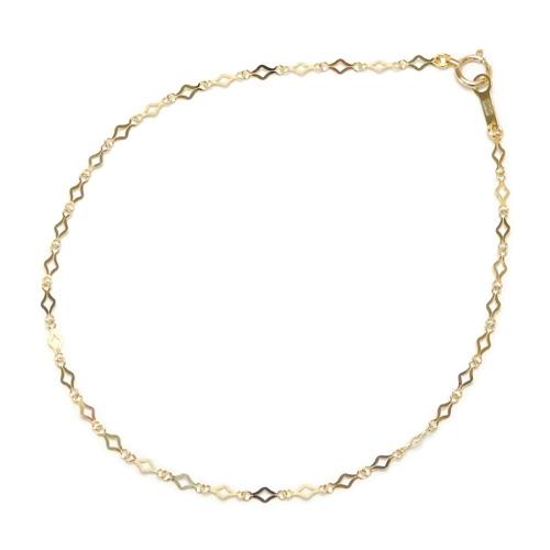 K18 ゴールド チェーン アンクレット ひし形 スパークル 18金 イエローゴールド ダイヤ形 ギフト ギルトケース付き ホワイトデー ギフトに プレゼントに 爆買 |  | 01