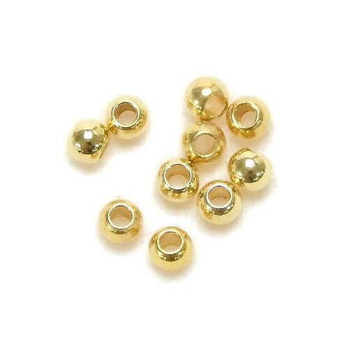 メール便 カシメ玉 つぶし玉 2mm×10個 肉厚 アクセサリーパーツ 金具 かしめ 2ミリ 10粒 シルバーカラー ゴールドカラー 真ちゅう |  | 02
