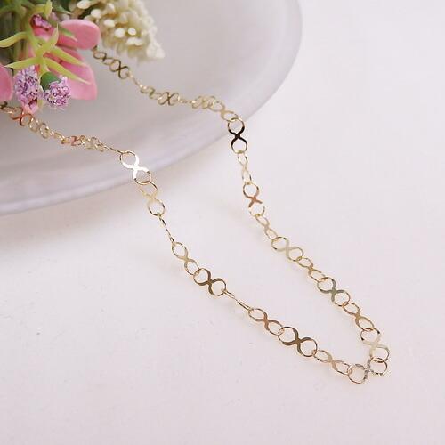 アンクレット K10ゴールド チェーン インフィニティ エックス 10金 イエローゴールド ギフト バレンタイン ギフトに プレゼントに |  | 02