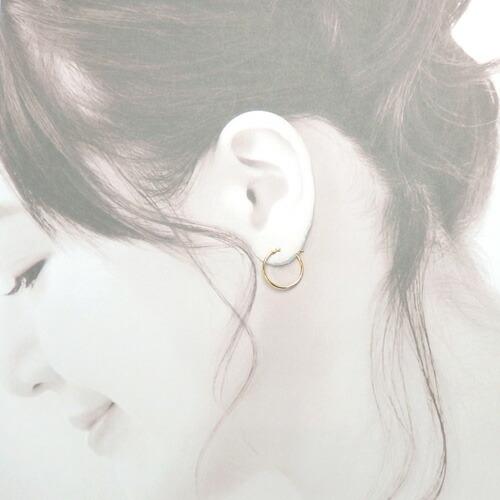 K18 フープ ピアス 1×15mm パイプ クロッシング 18金 18K YG イエローゴールド シンプル クリスマス ギフトに プレゼントに |  | 03