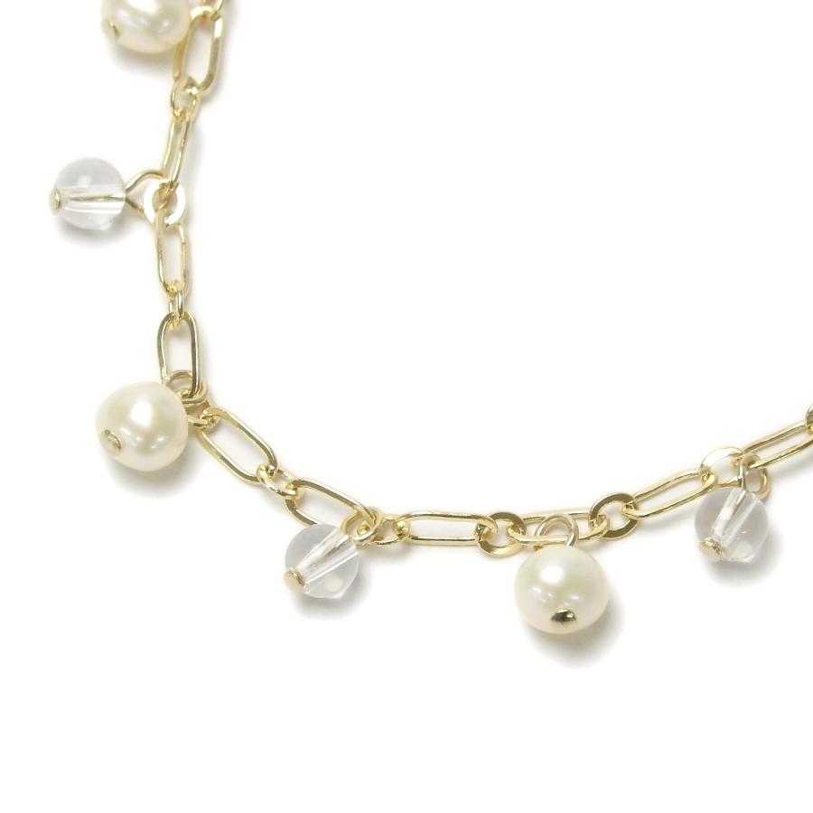 メール便 ショールクリップ フリンジ クリスタル水晶 ＆ 淡水パール ドレスクリップ ストールクリップ シェイプレット レディース 真珠 |  | 07