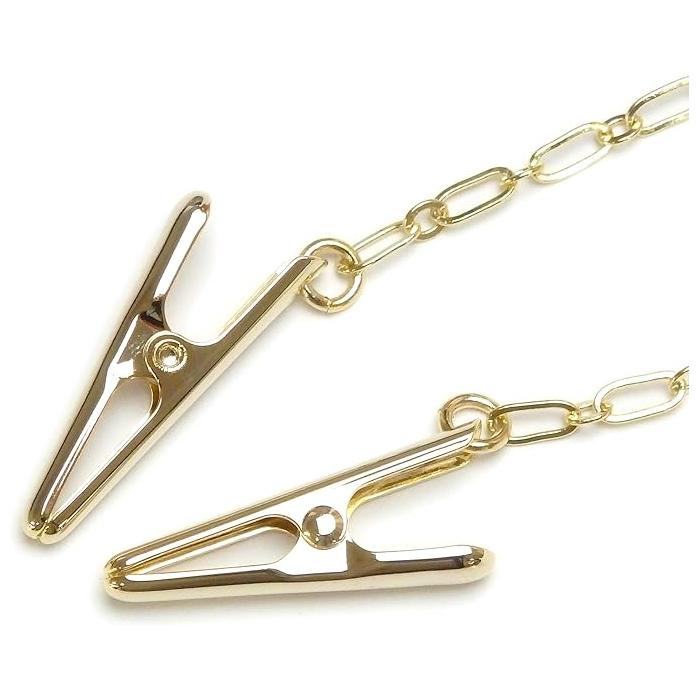 メール便 ショールクリップ ストールクリップ ショート シンプル フィガロチェーン ドレスクリップ シェイプレット スカーフクリップ レディース |  | 05