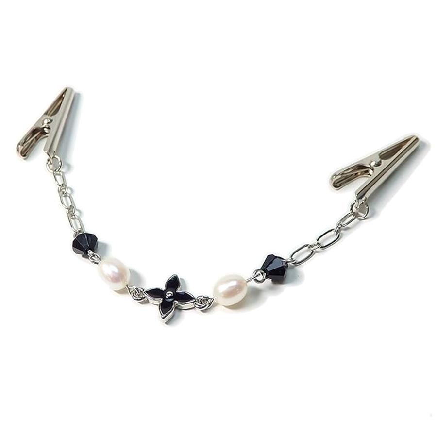 メール便 ショールクリップ ストールクリップ ブラッククロス 淡水パール ドレスクリップ スカーフクリップ シェイプレット メンズ おしゃれ termhalloween 爆買 | 