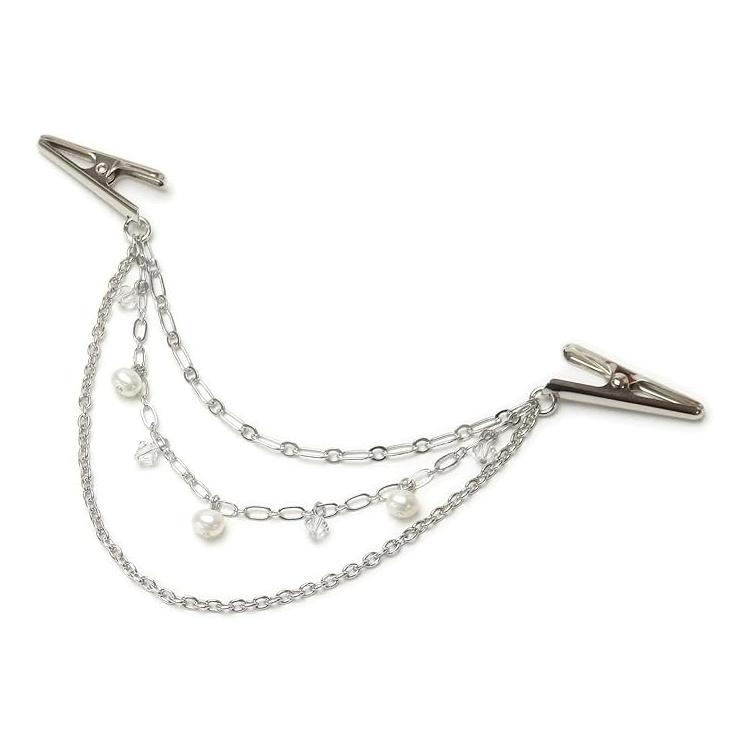 メール便 ショールクリップ 3連 淡水パール スワロフスキー ストールクリップ ドレスクリップ シェイプレット 帽子クリップ レディース おしゃれ 爆買 |  | 01