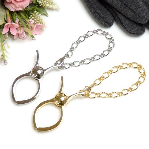 メール便 グローブホルダー フィガロチェーン 手袋ホルダー 手袋クリップ おしゃれ かわいい メンズ レディース クリスマス ギフトに プレゼントに | 