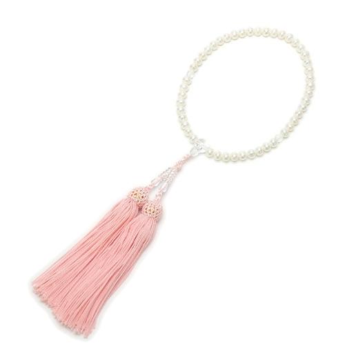 念珠 淡水真珠 淡水パール 6〜6.5mm 念珠ケース付き 数珠 念誦 正絹 紫房 白房 ピンク房 クリスマス ギフトに プレゼントに |  | 05