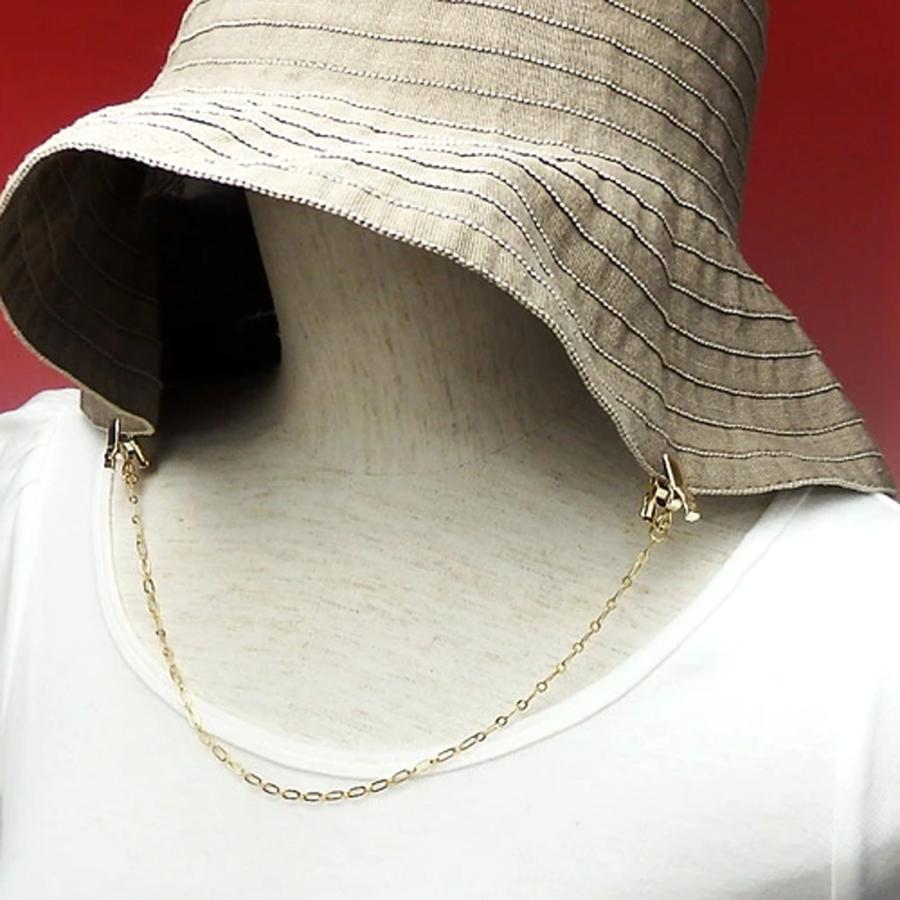 メール便 帽子クリップ チェーンタイプ ロング ワニグチ 帽子留め フィガロチェーン ハットクリップ  ハットキーパー クリスマス ギフトに プレゼントに |  | 04