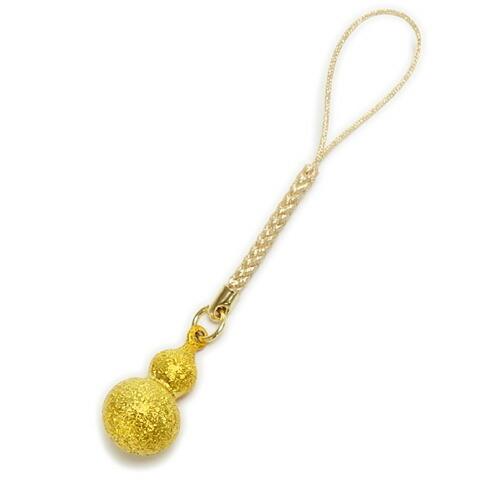 メール便 開運! ひょうたん 水琴鈴 根付 ストラップ 金色 瓢箪 ミュージックボール キーホルダー 風水 ハーモニーボール ガムランボール 鈴の音 爆買 | 