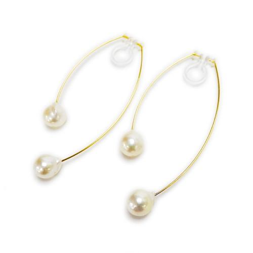 あこや真珠 バロックパール クリーム系 ノンホールピアス イヤリング 樹脂イヤリング レディース パール 金色 クリスマス ギフトに プレゼントに |  | 04