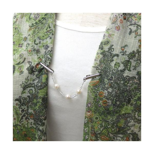 メール便 ショールクリップ 淡水パール & クリスタル水晶 ストールクリップ ドレスクリップ シェイプレット 帽子クリップ 真珠 おしゃれ マスククリップ |  | 02