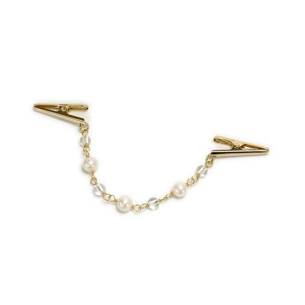 メール便 ショールクリップ 淡水パール & クリスタル水晶 ストールクリップ ドレスクリップ シェイプレット 帽子クリップ 真珠 おしゃれ マスククリップ |  | 03