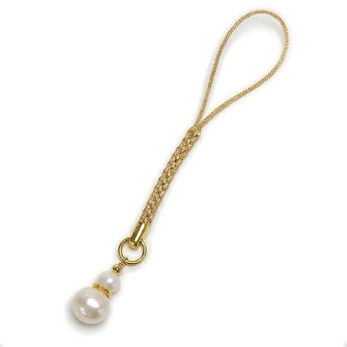 ひょうたん 淡水パール 根付 金色 瓢箪 ストラップ キーホルダー 真珠 縁起物 開運 パール ヒョウタン クリスマス ギフトに プレゼントに |  | 01