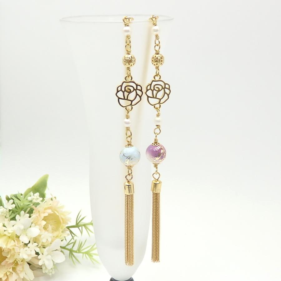 メール便 かんざし 浴衣 情熱のバラ 和装 留袖 浴衣 着物 パール 一本 コーム 薔薇 透かし ローズ 唐草樹脂ビーズ 真珠 揺れる タッセル 帯飾り 和風モダン |  | 01